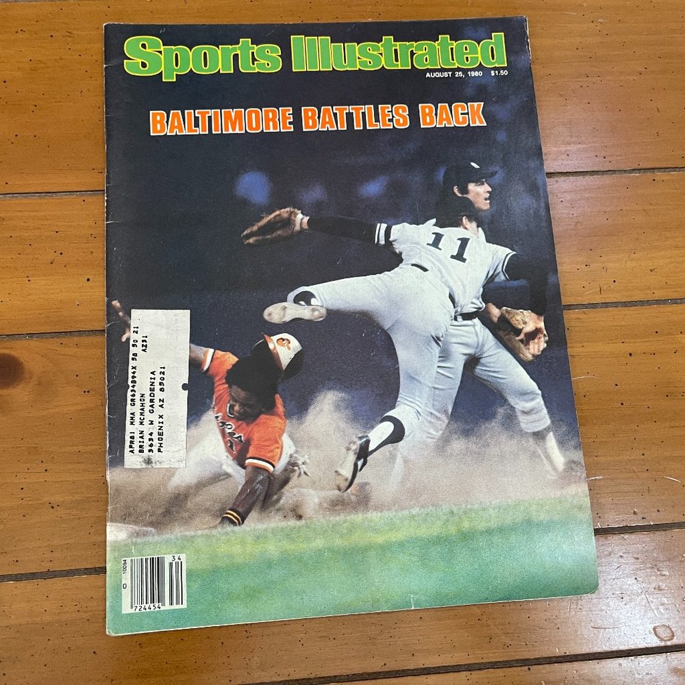 Baltimore Orioles Al Bumbry MLB BASEBALL 1980 Sports Illustrated Magazine!